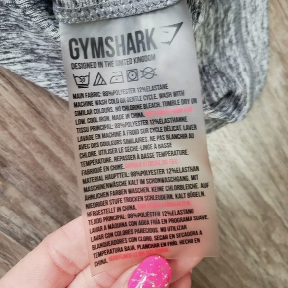 Gymshark Heather Gray Toggle Drawstring Waist Cropped Long Sleeve Athletic Top S - Picture 11 of 11